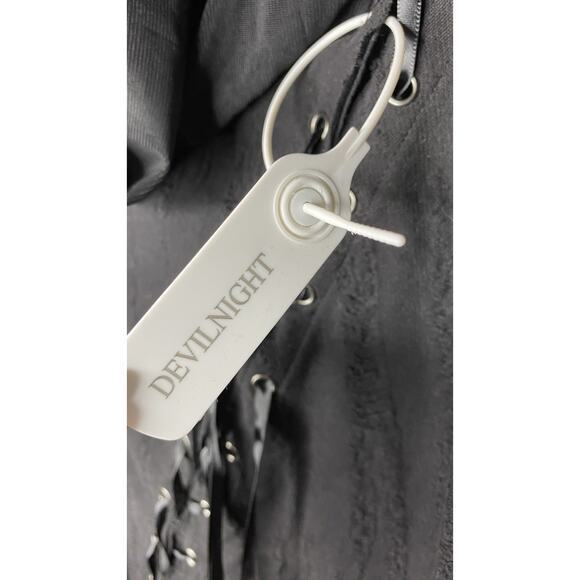 Punk Rave Personality Asymmetric High Collar Sleeveless Punk T-shirt XS/S NWT - Picture 4 of 10